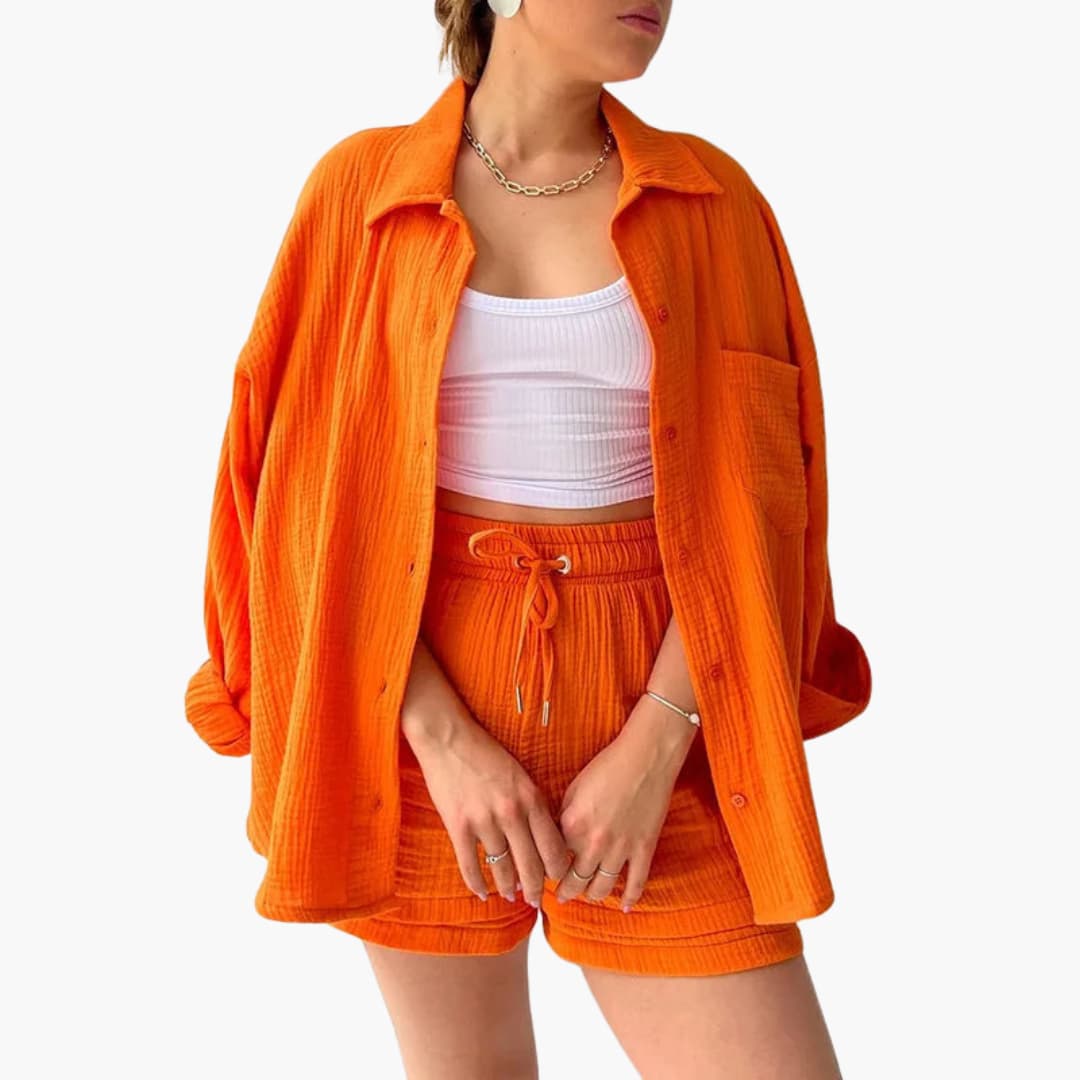 Musselin Zweiteiler - Luftiges Co-ord Set für Sommer