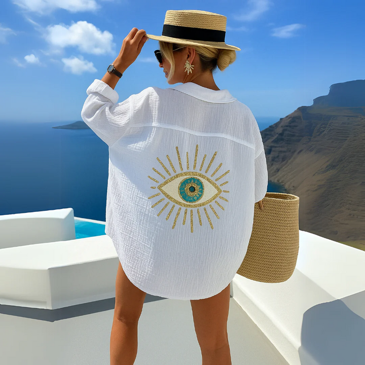 Ibiza Bluse - Elegante lockere Damenbluse für den Sommer