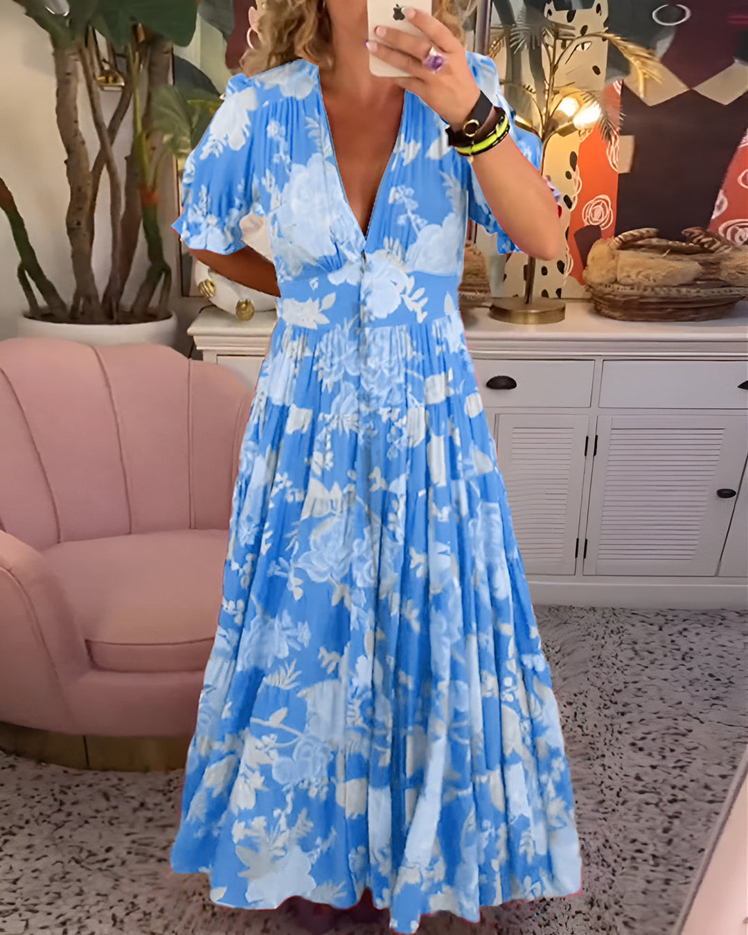 Sommerkleid - Luftiges Maxikleid mit Blumendruck