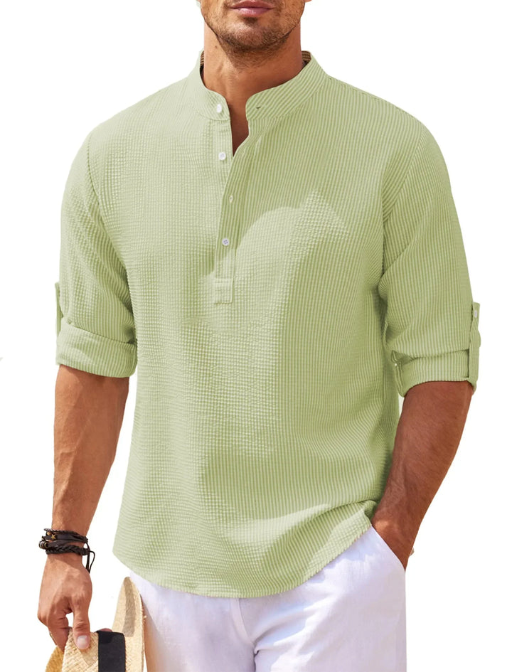 Gents hemd | Premium Mao-Kragen Hemd für den Sommer