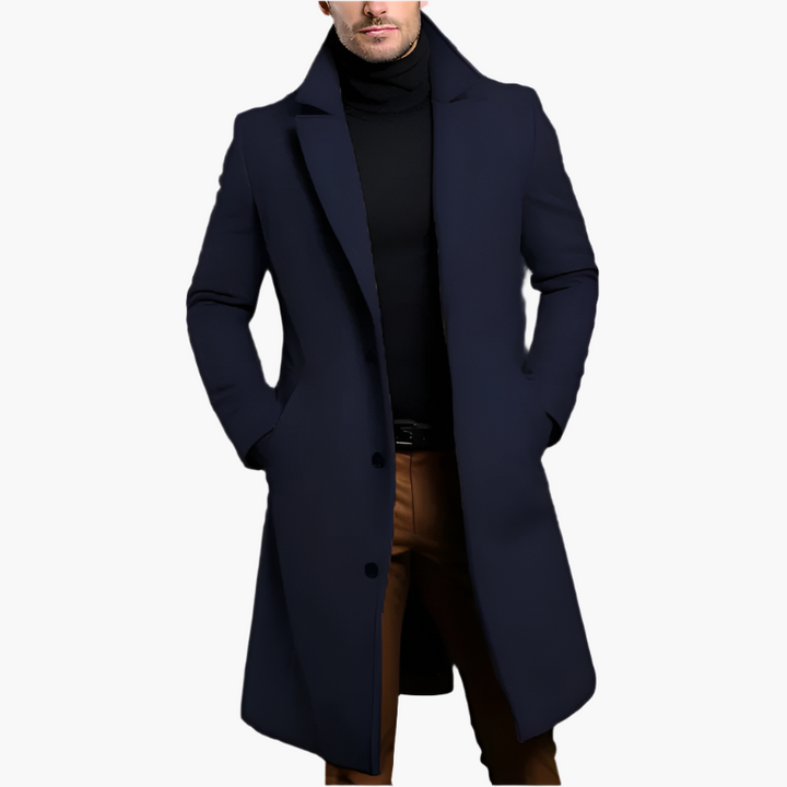 Wollmantel für den Herbst - Hochwertige Lange Wasserfeste Jacke für Herren
