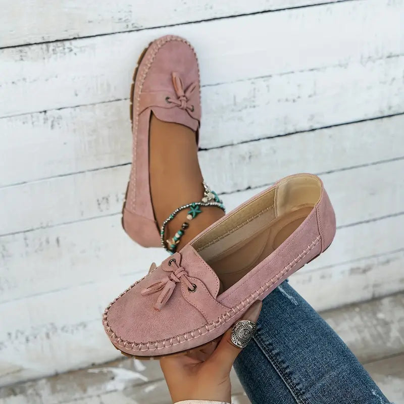 Mokassins - Bequeme Halbschuhe mit Schleife für Sommer