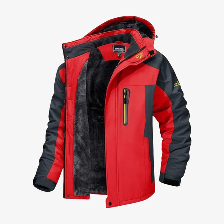 Herren Skijacke, warm gefüttert mit Fleece – Wasserdichte & winddichte Wintersportjacke
