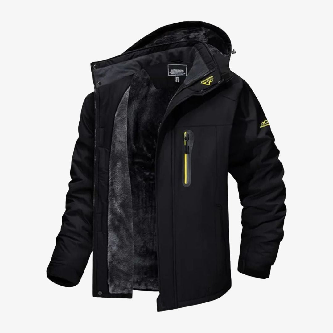 Herren Skijacke, warm gefüttert mit Fleece – Wasserdichte & winddichte Wintersportjacke