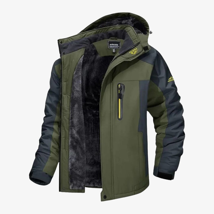 Herren Skijacke, warm gefüttert mit Fleece – Wasserdichte & winddichte Wintersportjacke