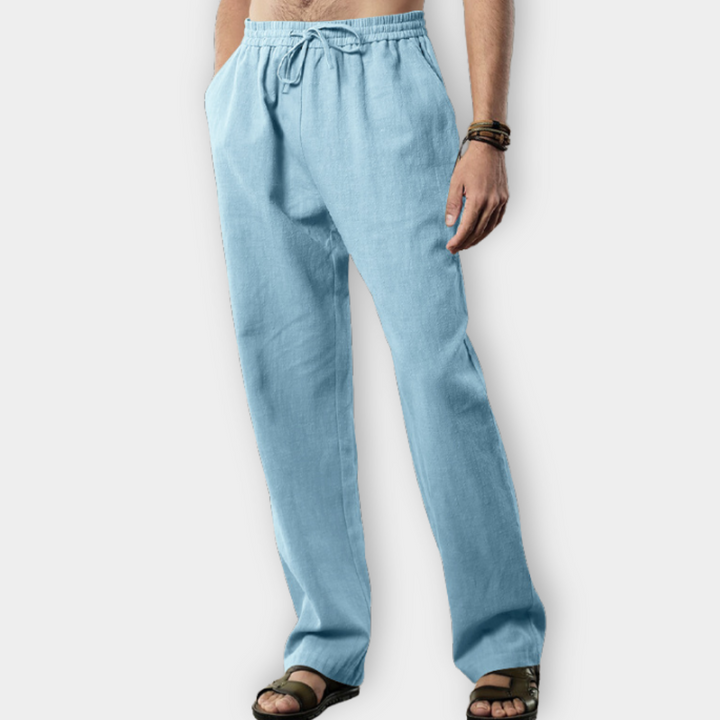 Sommerhose für Herren - Lockere Leinen-optik Hose für den Sommer