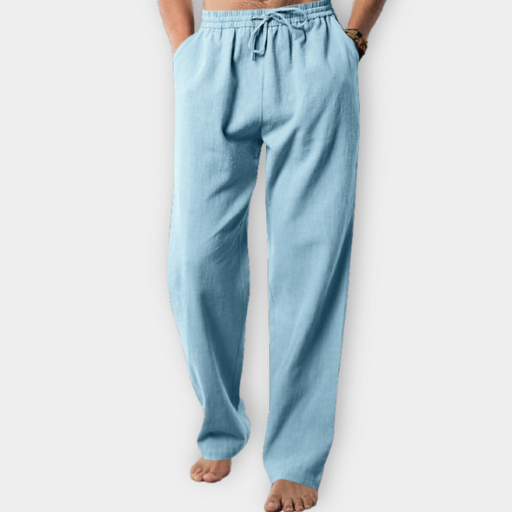 Sommerhose für Herren - Lockere Leinen-optik Hose für den Sommer