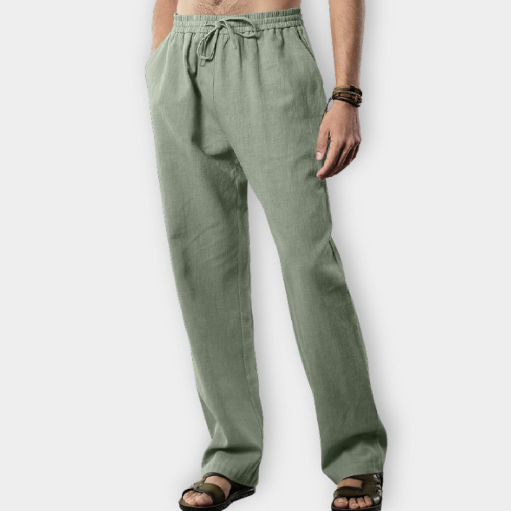 Sommerhose für Herren - Lockere Leinen-optik Hose für den Sommer