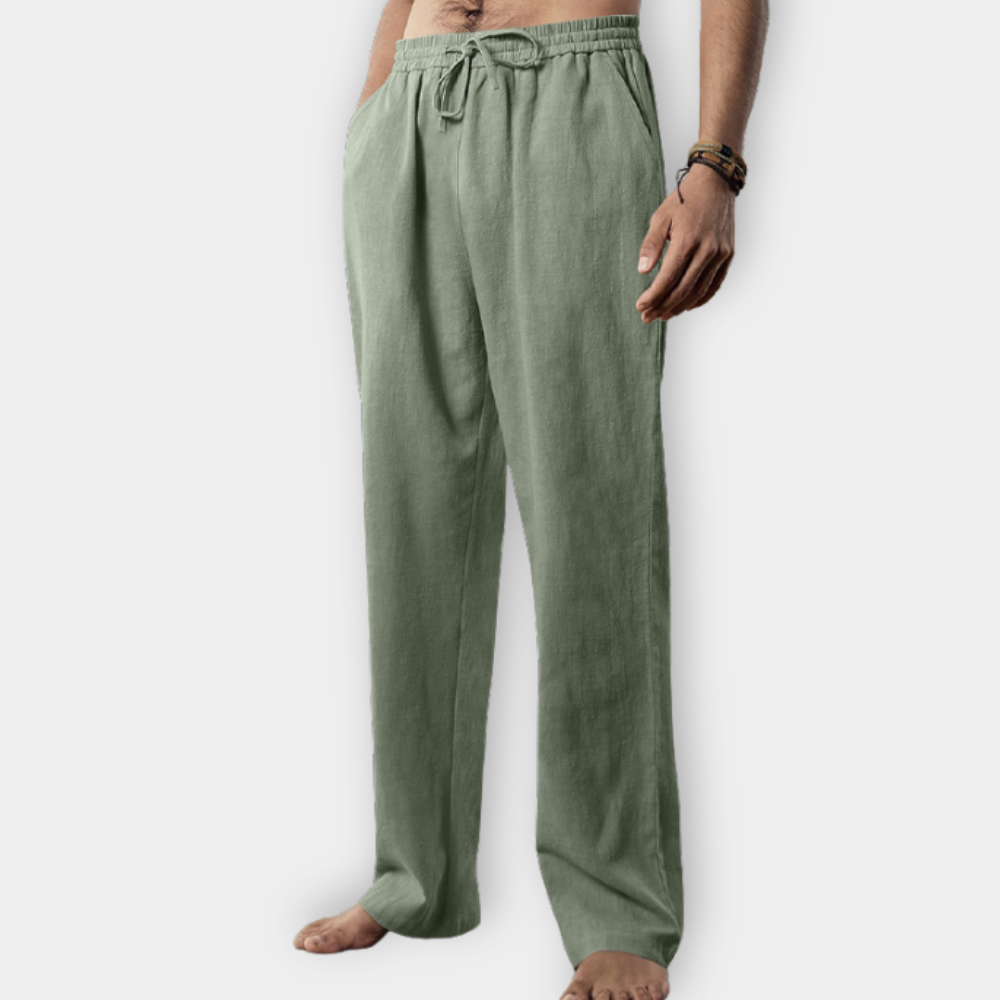 Sommerhose für Herren - Lockere Leinen-optik Hose für den Sommer