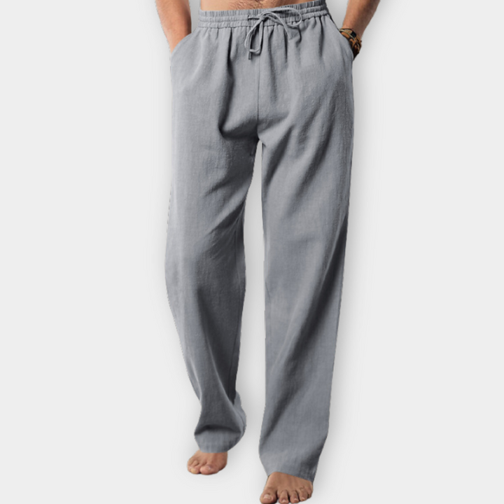 Sommerhose für Herren - Lockere Leinen-optik Hose für den Sommer