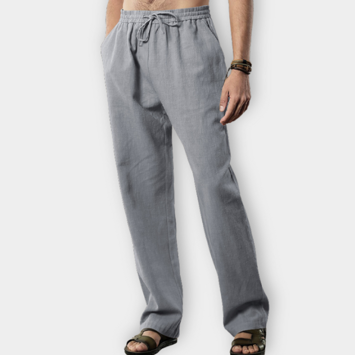 Sommerhose für Herren - Lockere Leinen-optik Hose für den Sommer