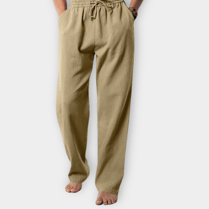 Sommerhose für Herren - Lockere Leinen-optik Hose für den Sommer