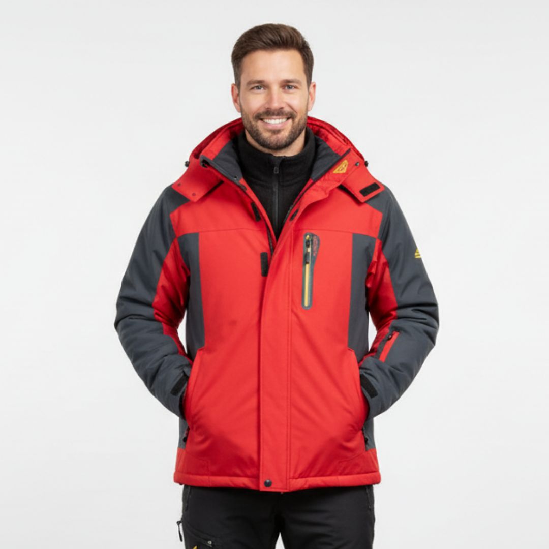 Herren Skijacke, warm gefüttert mit Fleece – Wasserdichte & winddichte Wintersportjacke