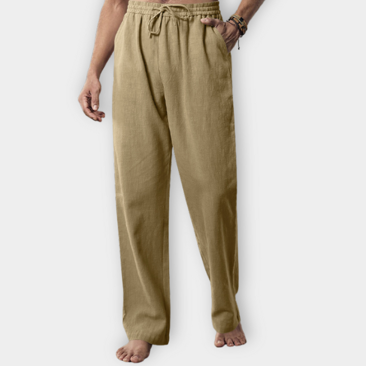 Sommerhose für Herren - Lockere Leinen-optik Hose für den Sommer