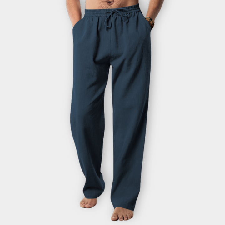 Sommerhose für Herren - Lockere Leinen-optik Hose für den Sommer