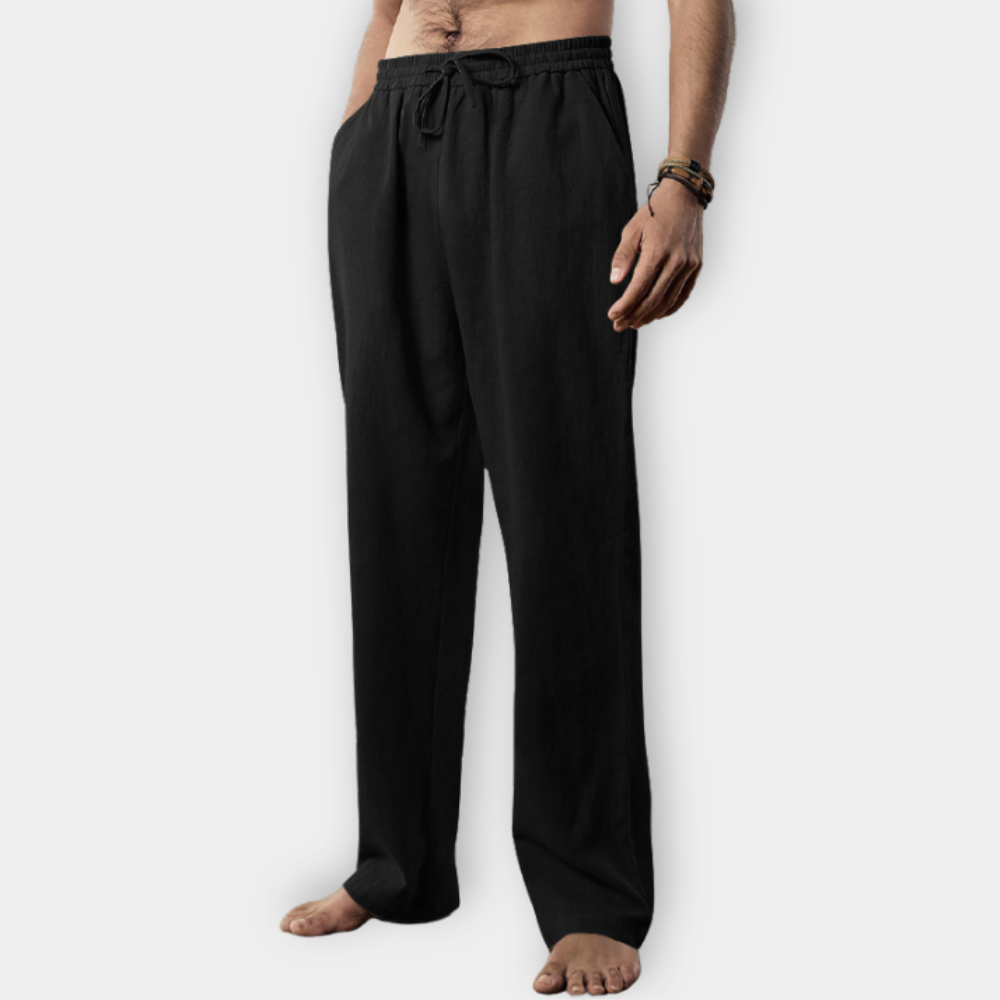 Sommerhose für Herren - Lockere Leinen-optik Hose für den Sommer