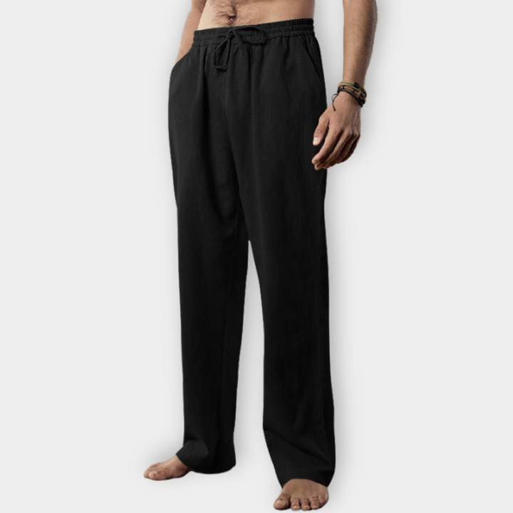 Sommerhose für Herren - Lockere Leinen-optik Hose für den Sommer