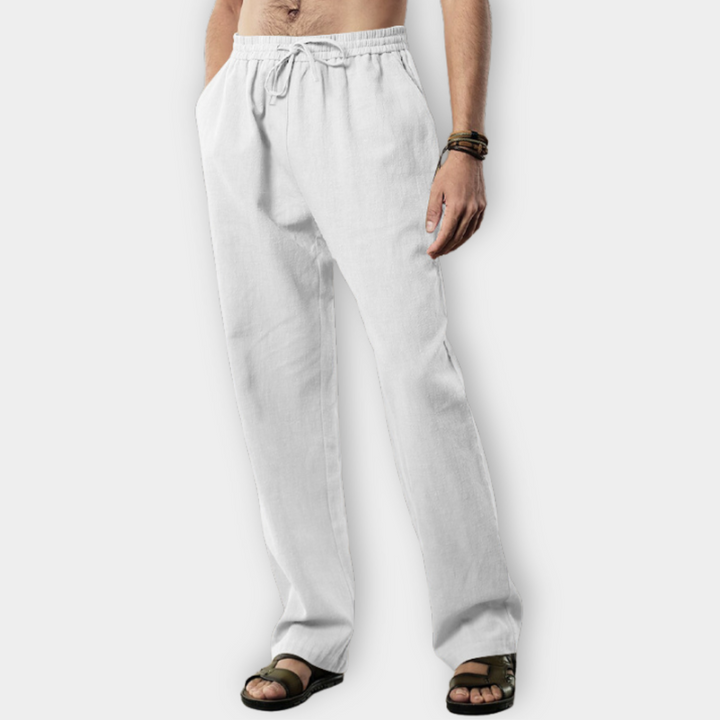 Sommerhose für Herren - Lockere Leinen-optik Hose für den Sommer
