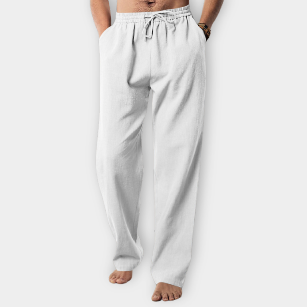 Sommerhose für Herren - Lockere Leinen-optik Hose für den Sommer