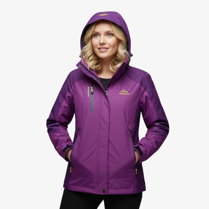 Atmungsaktive Regenjacke für Damen – Wasserdichte & winddichte Outdoorjacke mit Kapuze