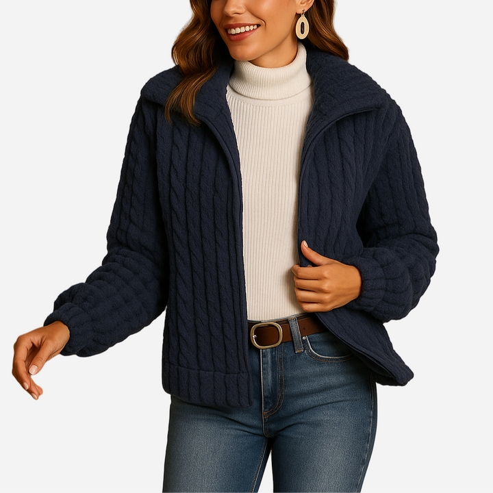Fleece Weste für Damen - Lang, Stehkragen & Gemütlich für den Winter
