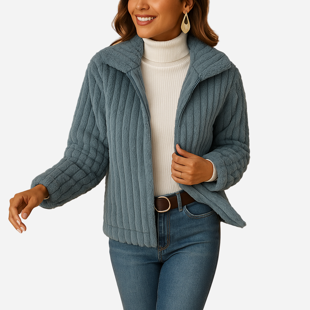 Fleece Weste für Damen - Lang, Stehkragen & Gemütlich für den Winter