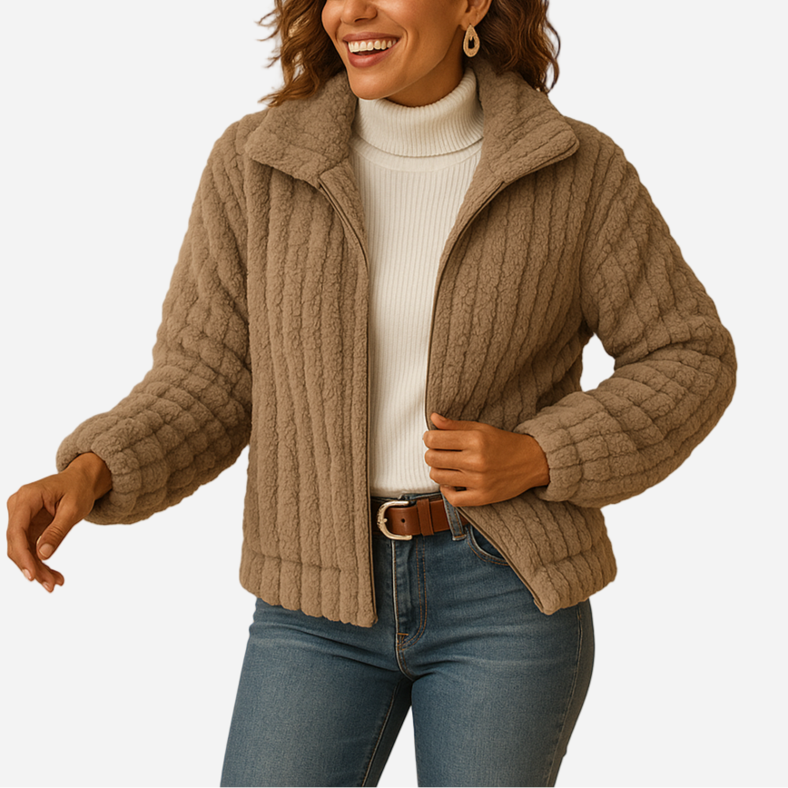 Fleece Weste für Damen - Lang, Stehkragen & Gemütlich für den Winter
