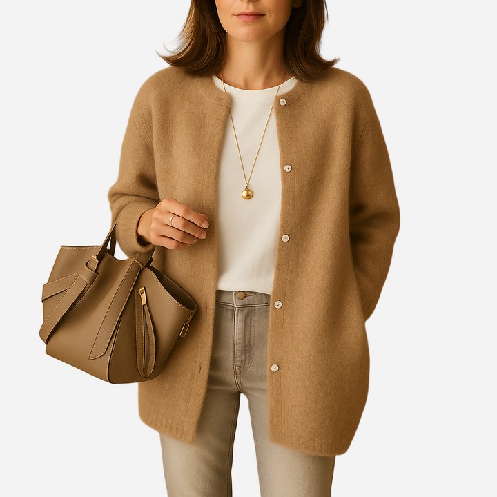 Strickjacke für Damen - Knöpfe & Lange Ärmel für den Winter