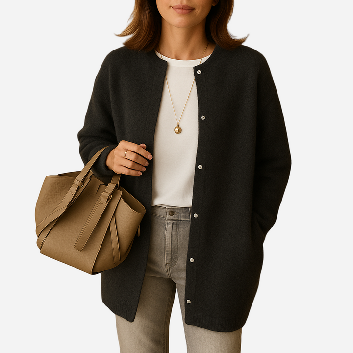 Strickjacke für Damen - Knöpfe & Lange Ärmel für den Winter