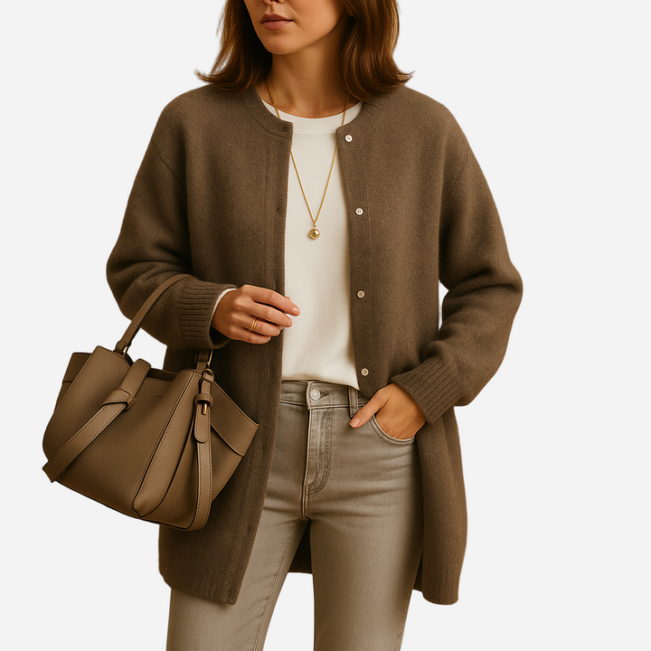 Strickjacke für Damen - Knöpfe & Lange Ärmel für den Winter