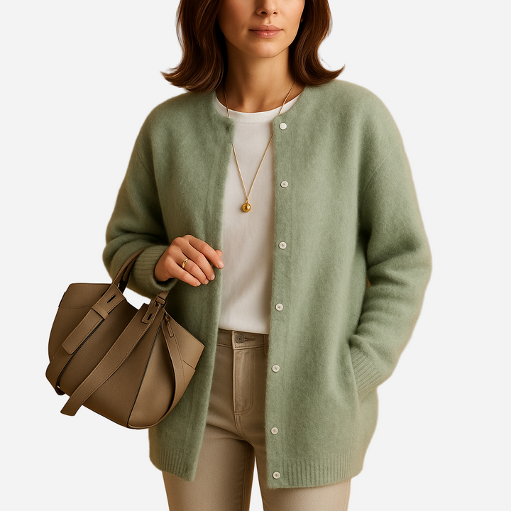 Strickjacke für Damen - Knöpfe & Lange Ärmel für den Winter