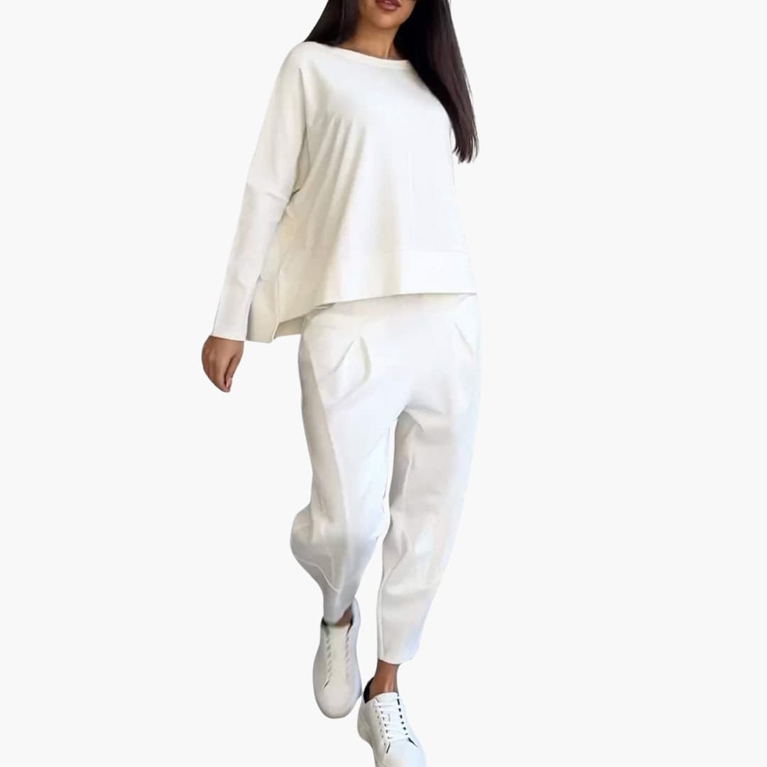 Lucia Twin Set - Bequemes Zweiteiliges Set mit Rundhalsausschnitt