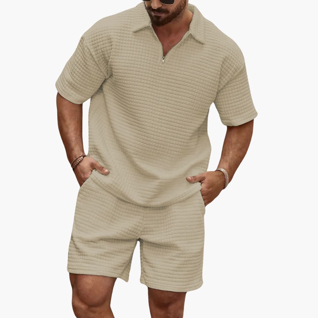 Sommer Set für Herren - Stylische Zweiteiler mit Poloshirt und Sweat Shorts