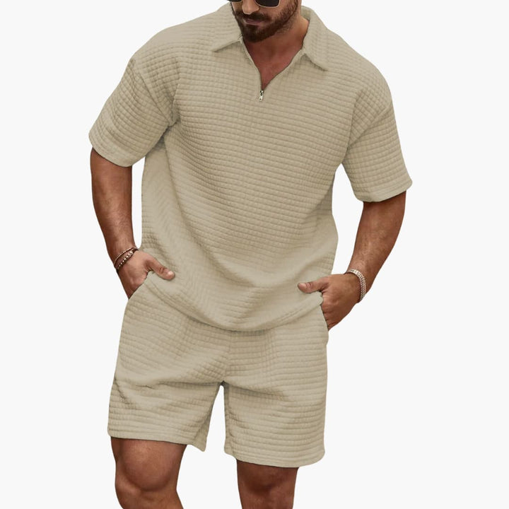 Sommer Set für Herren - Stylische Zweiteiler mit Poloshirt und Sweat Shorts