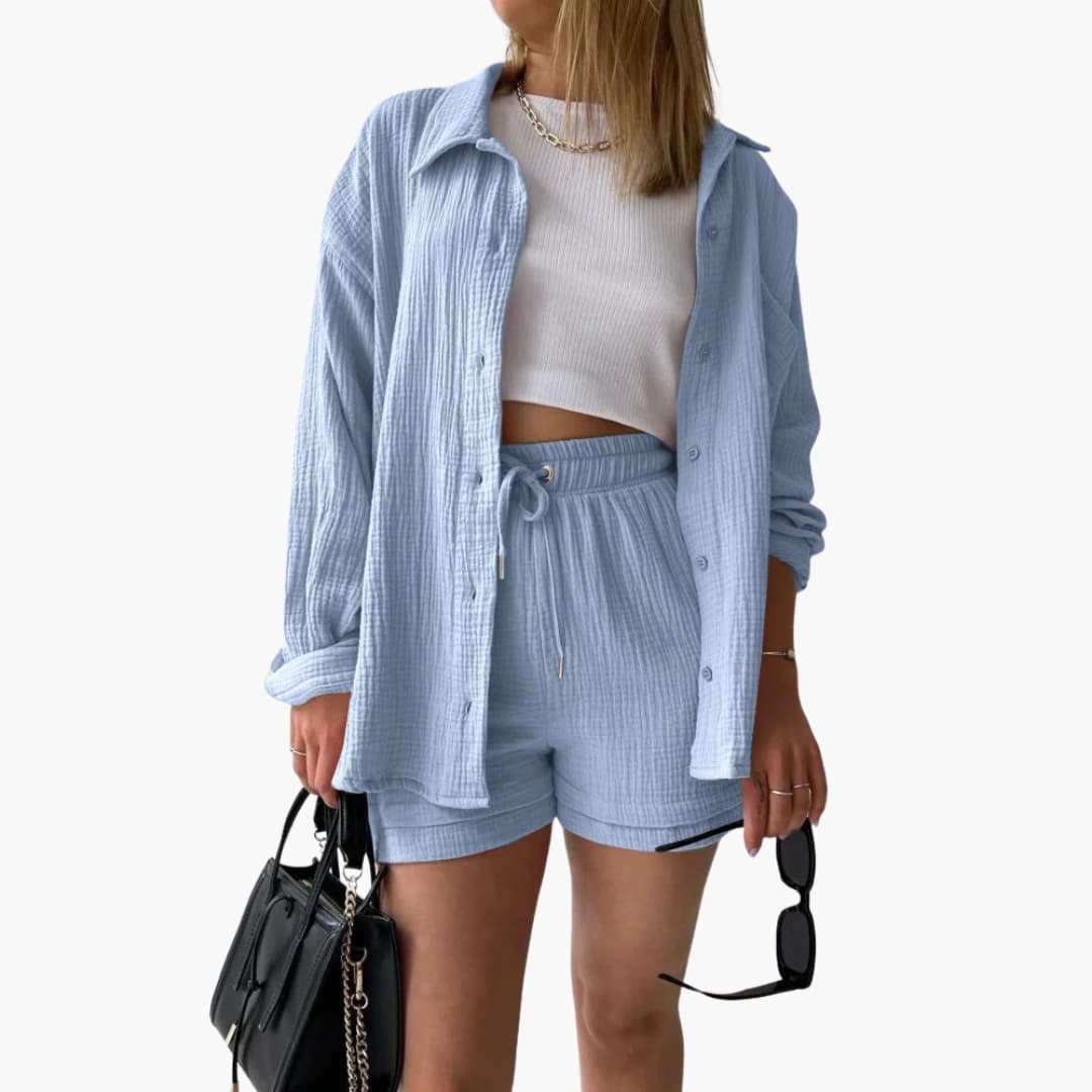 Musselin Zweiteiler - Luftiges Co-ord Set für Sommer