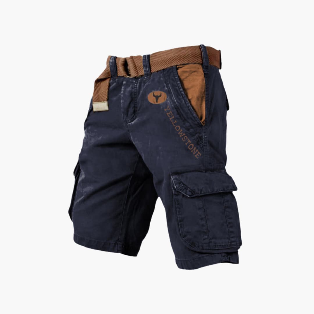 Cargohose - Robuste Kurze Wanderhose mit Gürtel für Outdoor