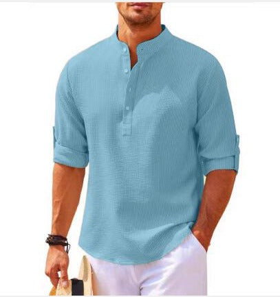 Gents hemd | Premium Mao-Kragen Hemd für den Sommer