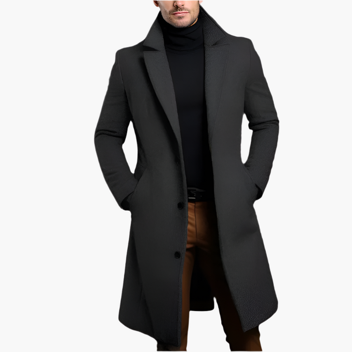 Wollmantel für den Herbst - Hochwertige Lange Wasserfeste Jacke für Herren