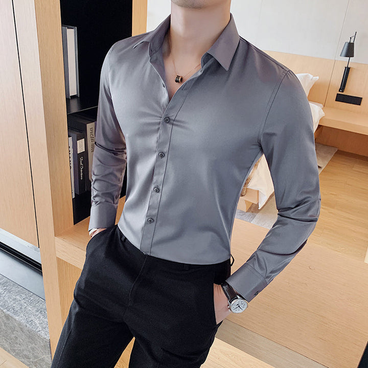 Ganti Stretch Shirt | Stylisches Herren-Stretch-Shirt, Basis mit schweißresistentem Material