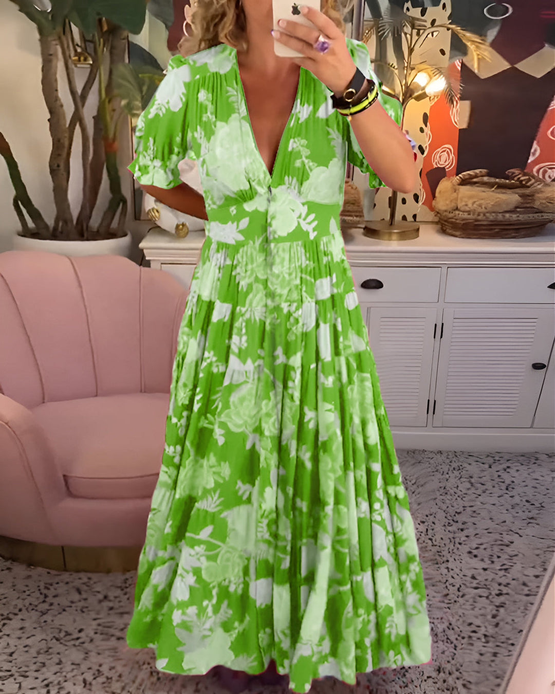 Sommerkleid - Luftiges Maxikleid mit Blumendruck