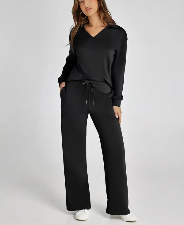 Loscini Loungeweat Set | Zweiteiler-set mit Sweatshirt mit Jogger Für Damen
