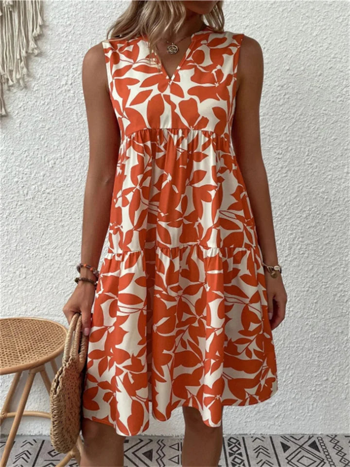 Midikleid - Elegantes Sommerkleid mit Blumenmuster
