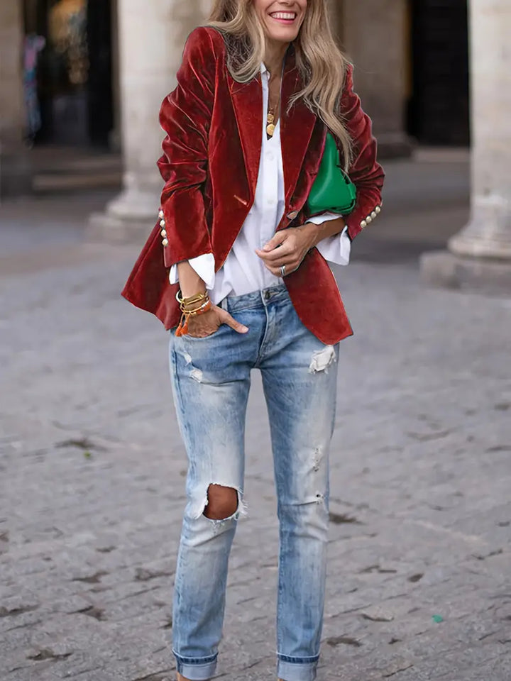 Olivia Sakko | Eleganter Damen-Blazer aus Samt