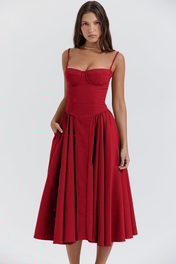 Abendkleid für Damen - Elegantes Corsagenkleid für Hochzeiten und Partys
