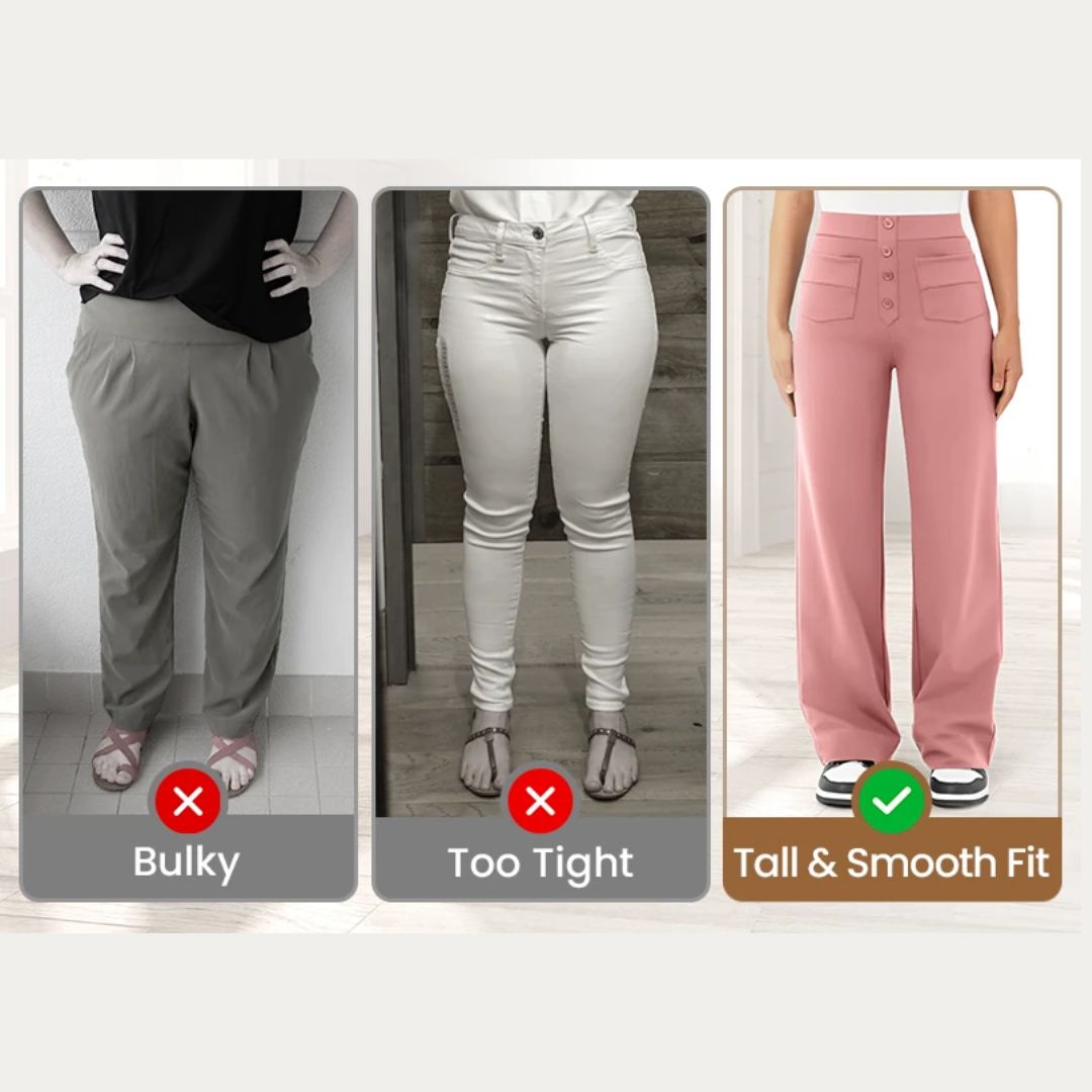 ComfyFit Hose - Bequeme Stretch Stoffhose mit Bauch-weg Effekt