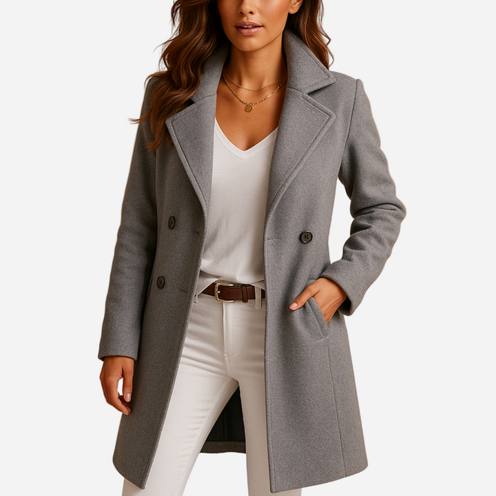 Damenmantel für Damen - Lang & Knöpfe für den Herbst/Winter