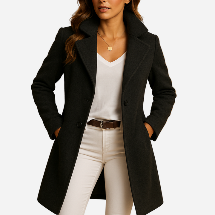 Damenmantel für Damen - Lang & Knöpfe für den Herbst/Winter