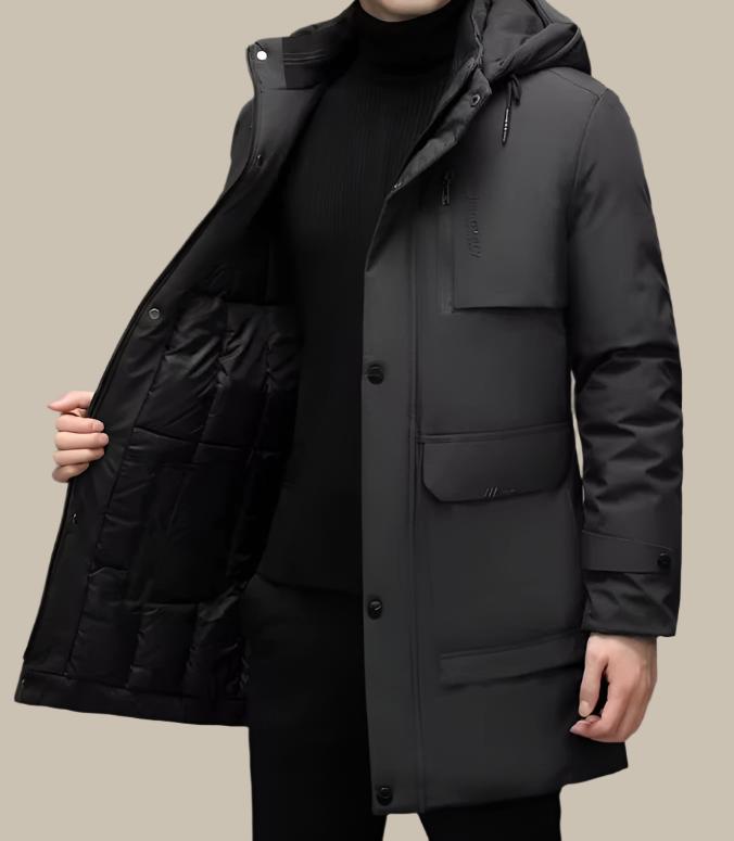 Selected Parka | Langer wasserdichter eleganter Wintermantel für Herren