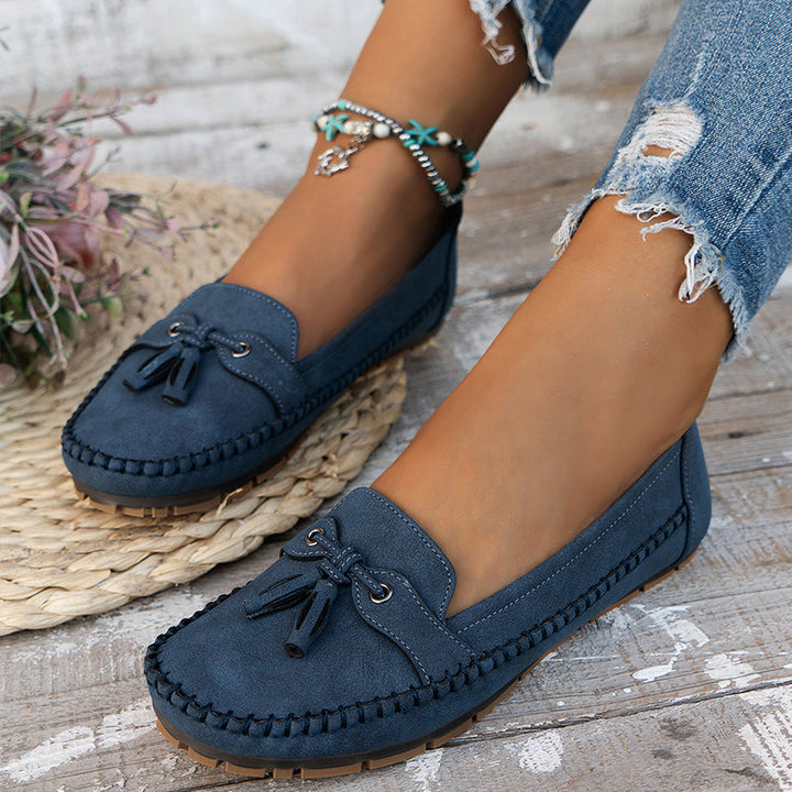Mokassins - Bequeme Halbschuhe mit Schleife für Sommer