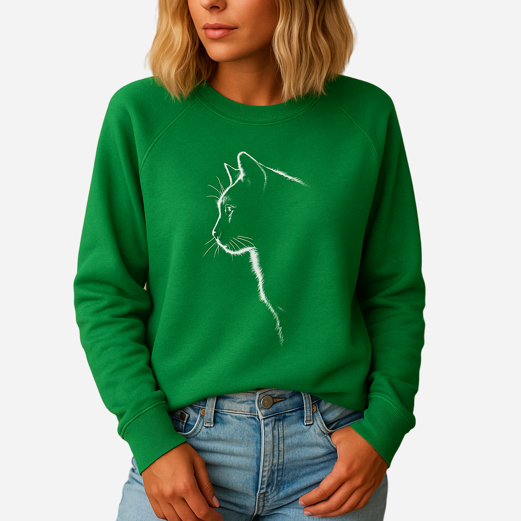Strickpullover für Damen - Katzenprint & Süß für den Winter